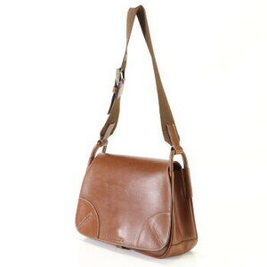 Prada bag crossbody leather hand embossed shoulder logo brown tote